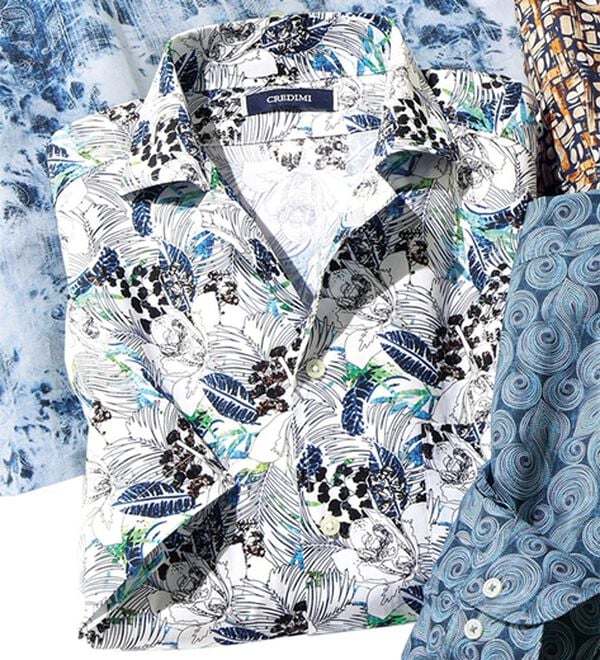 「＜Ｃ．ｂ．Ｇ＞エーゲ海コットン使用エレガンスシャツ（メンズシャツ）」｜ホワイト(半袖開衿)