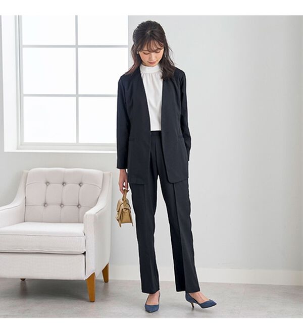 BELLUNA（ベルーナ）の「【４点セット】＜５つのラクが嬉しい！＞洗える！ストレッチ素材４点セットスーツ（その他スーツ）」｜詳細画像