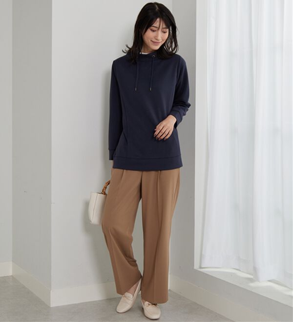 BELLUNA（ベルーナ）の「【新色追加】ワイドネックサイド切替プルオーバー（カットソー）」｜詳細画像