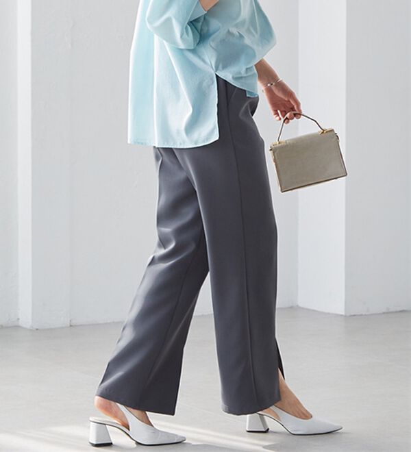 RANAN（ラナン）の「機能付センタースリットフレアーパンツ（フルレングスパンツ）」｜詳細画像