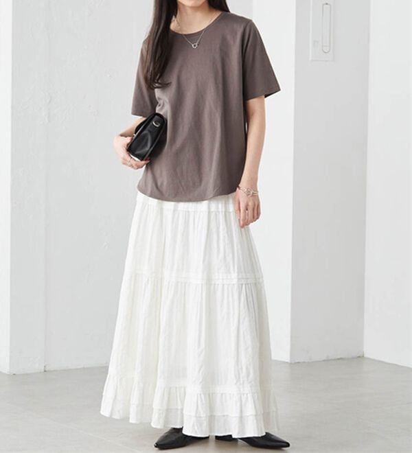 RANAN（ラナン）の「＜ＢＣ＞綿１００％ひんやりラウンドヘムプルオーバー（カットソー）」｜詳細画像