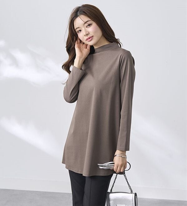 BELLUNA（ベルーナ）の「艶やかコットン１００％チュニック（チュニック）」｜詳細画像