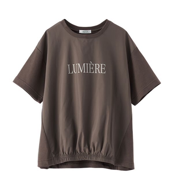 BELLUNA（ベルーナ）の「異素材切替ロゴプリントプルオーバー（カットソー）」｜詳細画像