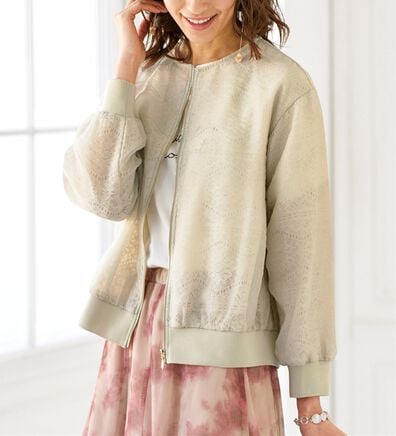 BELLUNA（ベルーナ）の「上品レース使いシアーブルゾン（ブルゾン）」