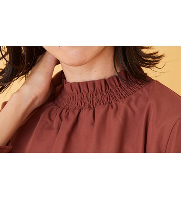BELLUNA（ベルーナ）の「衿＆袖シャーリング使いブラウス（ブラウス）」｜詳細画像