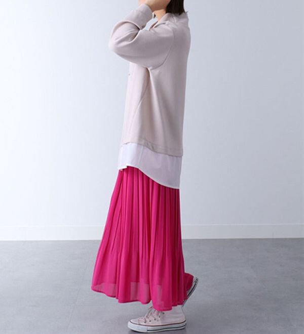 BELLUNA（ベルーナ）の「ワイドネックデザインシャツ切替チュニック（チュニック）」｜詳細画像