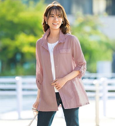 BELLUNA（ベルーナ）の「シャーリング素材日差し対策パーカー（パーカー）」