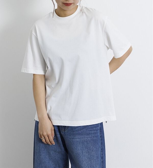 BELLUNA（ベルーナ）の「【選べる袖丈】＜エアリーアイスコットン＞オーバーサイズＴシャツ（カットソー）」｜詳細画像