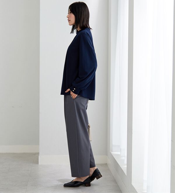 BELLUNA（ベルーナ）の「着脱楽々！袖ボタンデザインブラウス（ブラウス）」｜詳細画像