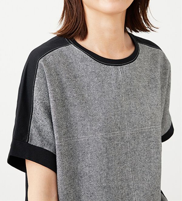 BELLUNA（ベルーナ）の「ステッチデザイン切替プルオーバー（カットソー）」｜詳細画像