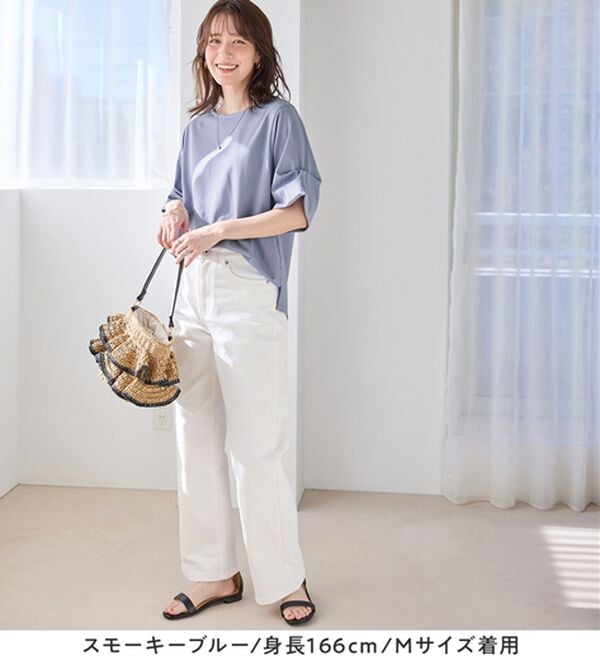 Viola e Viola（ヴィオラ エ ヴィオラ）の「ひんやり細見え！デザイン袖トップス（カットソー）」｜詳細画像