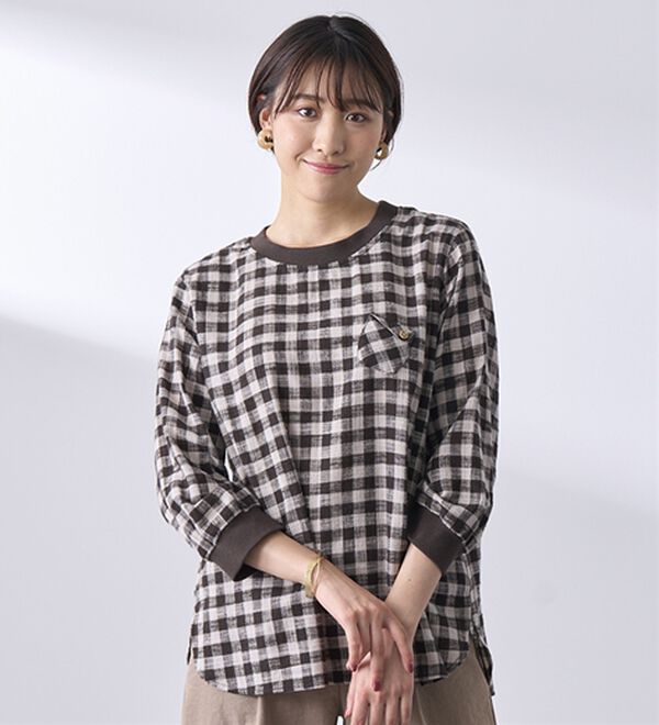 BELLUNA（ベルーナ）の「スラブ素材リブ使いブラウス（ブラウス）」｜詳細画像