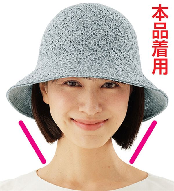 「ＵＶカット涼やか透かし編みハット（帽子）」｜詳細画像