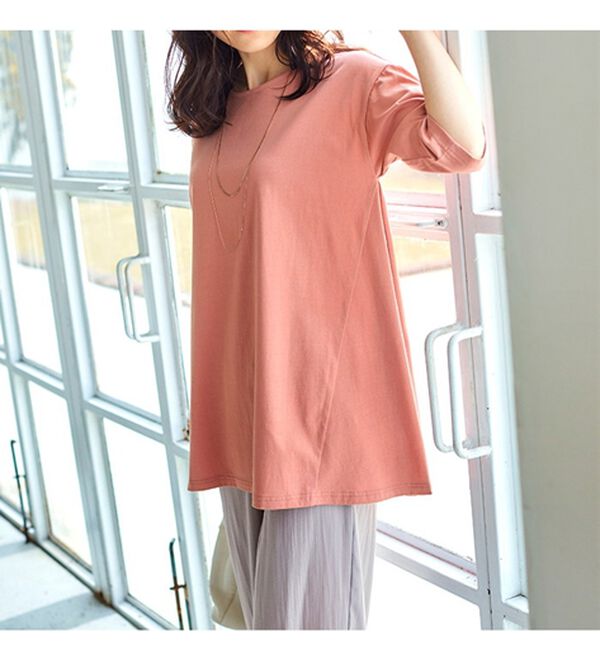 BELLUNA（ベルーナ）の「綿１００％抗菌防臭汗ジミ対策チュニック（チュニック）」｜詳細画像