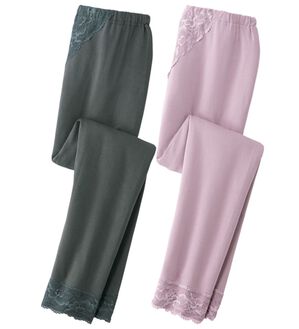 「【２色組】小柄さん設計！膝だしインナーボトム（肌着・インナーウェア）」｜2色組