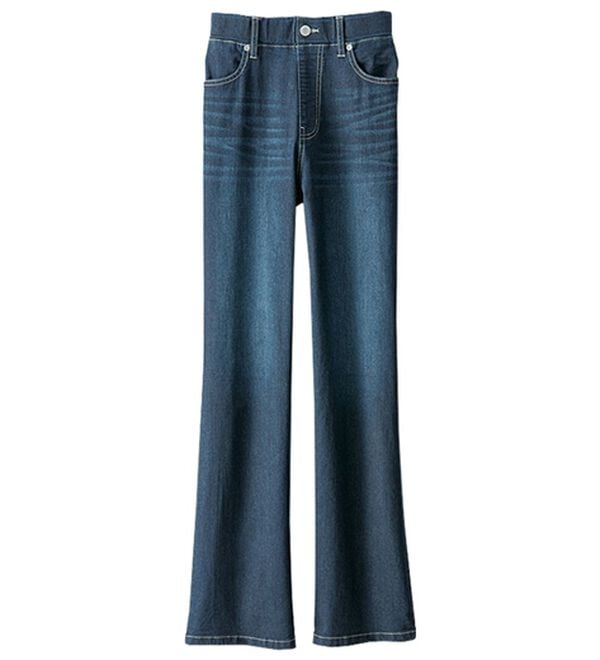 BELLUNA（ベルーナ）の「ヒンヤリ軽やか！フレアーデニムパンツ（フルレングスパンツ）」｜詳細画像