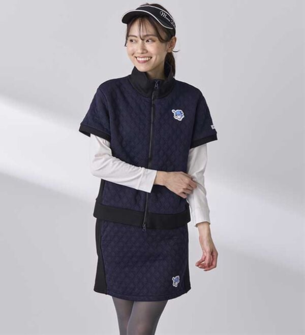 BELLUNA（ベルーナ）の「【タキシードサム】リブ切替キルト風スカート（ミニスカート）」｜詳細画像