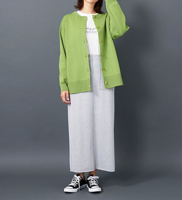 BELLUNA（ベルーナ）の「ラメ入り裏毛素材スカート（ロングスカート）」｜詳細画像