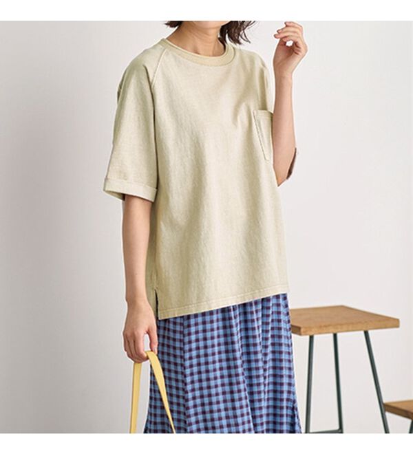 BELLUNA（ベルーナ）の「ビンテージ風コットン１００％ポケットＴシャツ（Tシャツ）」｜詳細画像