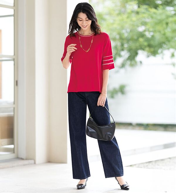 ルフラン（ルフラン）の「「魅せる」涼し気シアーなサマーニット（ニット・セーター）」｜詳細画像