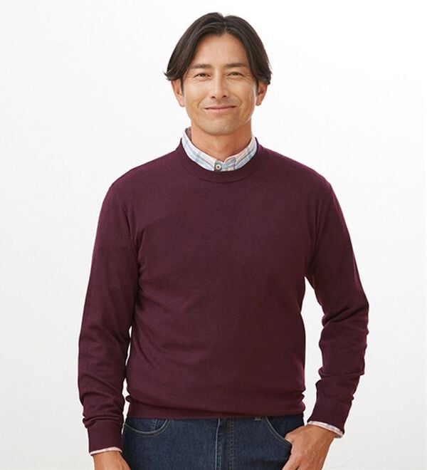 「＜シンプル＆プラス＞毎日着たいシンプルニット（メンズニット・セーター）」｜詳細画像