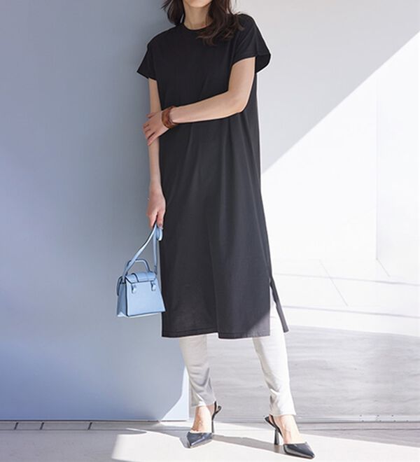 RANAN（ラナン）の「【レギンス付】＜ＢＣ＞綿１００％ひんやりワンピース（その他ワンピース）」｜詳細画像