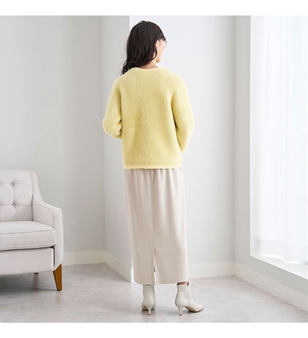 BELLUNA（ベルーナ）の「シャギーニット素材編地使いカーディガン（ニットカーディガン）」｜詳細画像