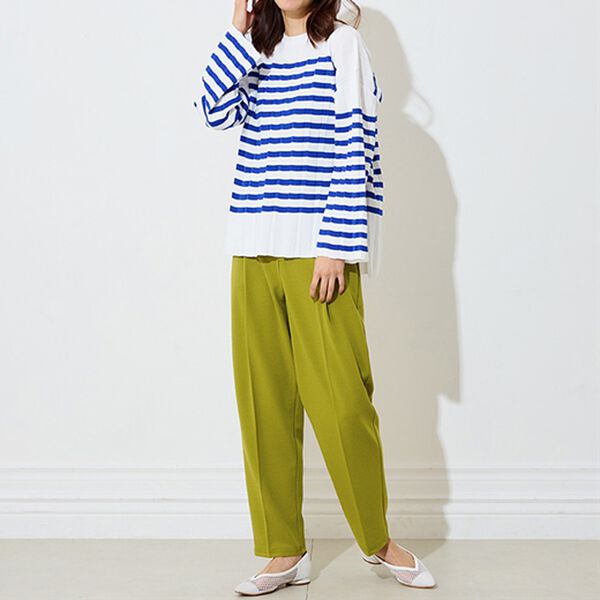 RANAN（ラナン）の「美脚カットジョーゼットタックパンツ（フルレングスパンツ）」｜詳細画像