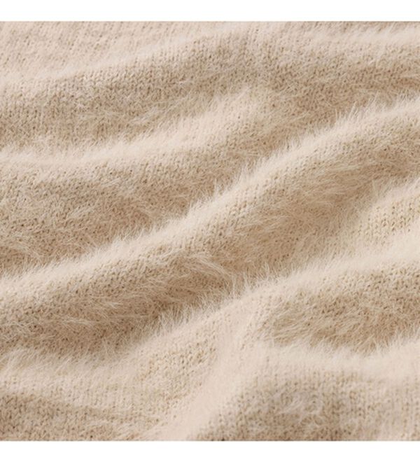 alotta（アロッタ）の「レースアップフレアー袖シャギーニット（ニット・セーター）」｜詳細画像