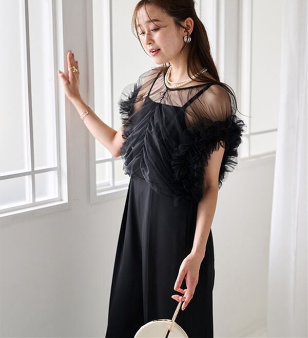 RANAN（ラナン）の「マルチWAYフリルチュールボレロセットパンツドレス（その他ワンピース）」｜詳細画像