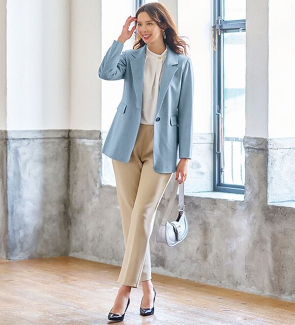 BELLUNA（ベルーナ）の「＜楽スタフィット＞シリーズ（ジャケット・パンツ・ベスト）（フルレングスパンツ）」｜詳細画像