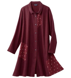 ルフラン（ルフラン）の「日本製久留米織デザインブラウス（ブラウス）」｜赤系