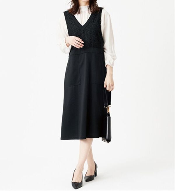 BELLUNA（ベルーナ）の「【Ｌａｇｒｉｌｕａ】レース使いジャンパースカート（ジャンパースカート）」｜詳細画像