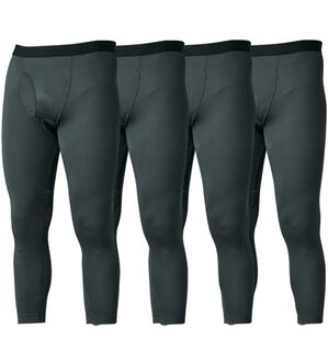 「【４枚組】抗菌防臭・マイクロファイバー裏起毛あったかインナー４枚組（ロングタイツ）（メンズ靴下・タイツ）」｜チャコール4枚組