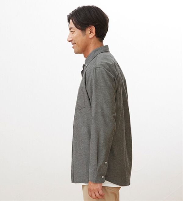 「＜シンプル＆プラス＞お手入れ簡単オックスフォードシャツ（メンズシャツ）」｜詳細画像
