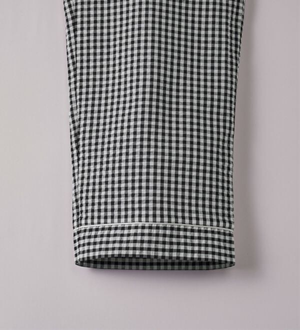 YU'NOW（ユナウ）の「【半袖＋ロングパンツ】綿１００％サッカーシャツパジャマ（パジャマ・ルームウェア）」｜詳細画像