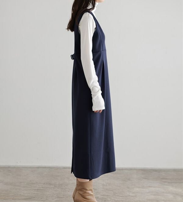 Pierrot（ピエロ）の「ペアスキンベロアジャンパースカート（ジャンパースカート）」｜詳細画像