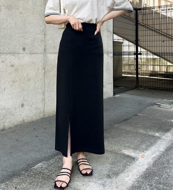 GeeRA（ジーラ）の「楽ちん！滑らか美ラインダンボールナロースカート（ロングスカート）」｜詳細画像