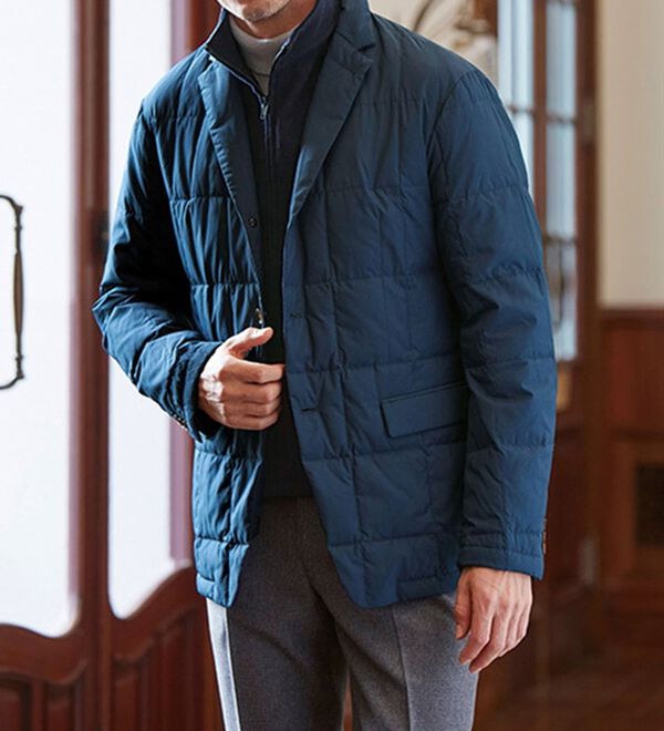 「＜コムルヴァン・オム＞丸八ダウンレイヤードジャケット（メンズダウンジャケット）」｜詳細画像