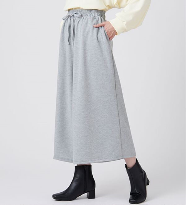A HAPPY MARILYN（アハッピーマリリン）の「【Ｌ～８Ｌ】選べる身長別　ゆるっと楽ちん ワイドパンツ（ワイドパンツ・ガウチョ）」｜グレー