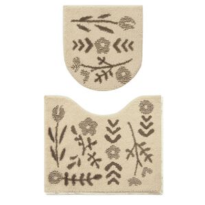 iellio（イエリオ）の「ＳＯＰＯトイレマット２点セット（トイレカバー）」｜ブラウンフラワー