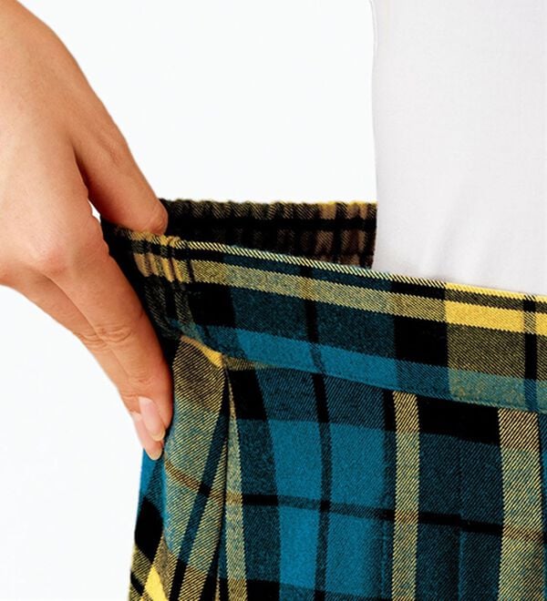BELLUNA（ベルーナ）の「ウール調チェック柄タックデザインスカート（ロングスカート）」｜詳細画像