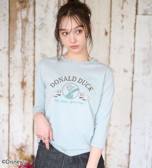 BELLUNA（ベルーナ）の「＜Ｄｉｓｎｅｙ＞【ドナルド】プリント7分袖Tシャツ（Tシャツ）」｜詳細画像