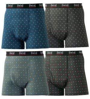 「【４枚組】＜イクシーズ＞染みないおしゃれなデザインパンツ（メンズ尿漏れパンツ）」｜レギュラー柄4枚組