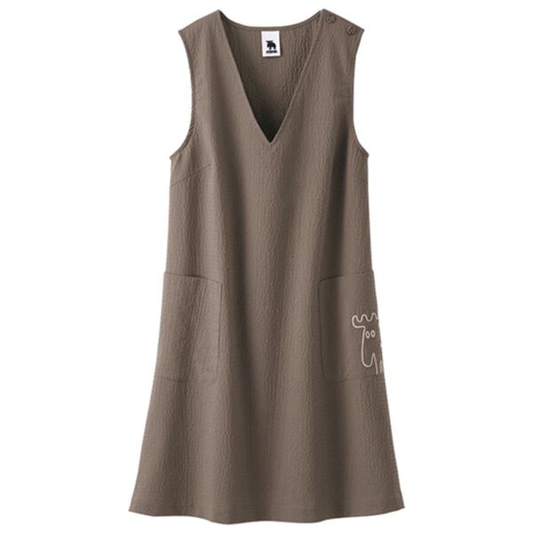 BELLUNA（ベルーナ）の「＜ｍｏｚ＞涼やか綿混素材ポケット付ジャンパードレス（ジャンパースカート）」｜詳細画像