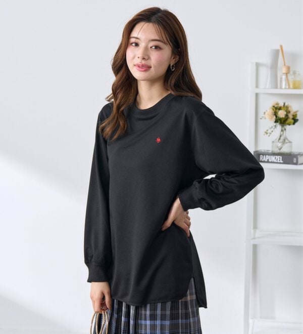 BELLUNA（ベルーナ）の「【ＰＯＬＯ　ＢＣＳ】ミニ裏毛素材デザイントップス（カットソー）」｜詳細画像