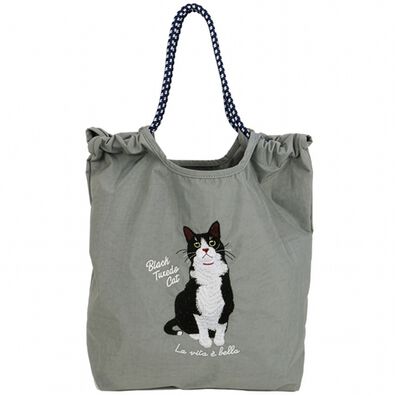 iellio（イエリオ）の「アニマル刺しゅうコードトート＜トートバッグ・バッグ・エコバッグ・Ａ４サイズ対応＞（トートバッグ）」