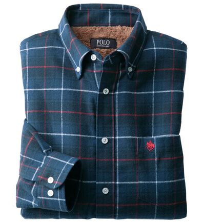 「＜ポロ・ビーシーエス＞裏ボアチェックシャツ（メンズシャツ）」