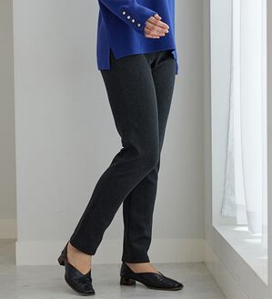 BELLUNA（ベルーナ）の「裏ベロアストレッチ素材レギンスパンツ【Prima fit pants】（スパッツ・レギンス）」｜杢チャコール