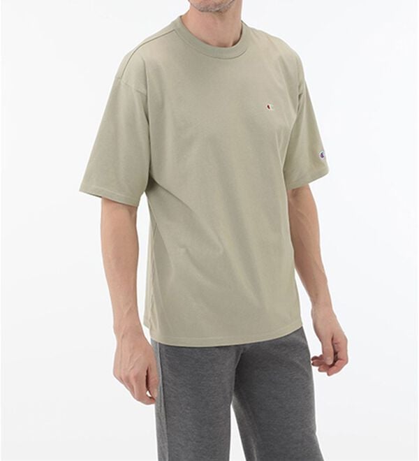 「＜チャンピオン＞綿１００％リラックスフィット５分袖Ｔシャツ（メンズＴシャツ）」｜詳細画像